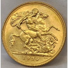 AUSTRALIA 1930 . ONE 1 SOVEREIGN . MELBOURNE . GOLD